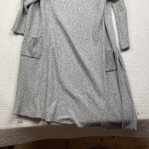 Dynamite Gray Open Front Knit Cardigan Sweater Coat Sz S Longline Duster Modern - Picture 10 of 10